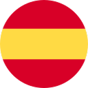 Bandeira da Espanha em formato circular